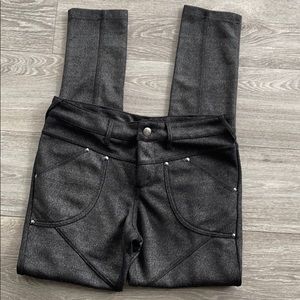 Free people metallic pants/leggings